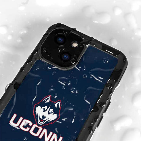 University of Connecticut UConn Logo iPhone 15 Plus Waterproof Case